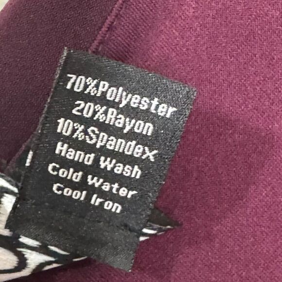 Clara Sun Woo 2 Piece Set Top & Culottte Pants Size Medium Burgundy - Picture 9 of 15